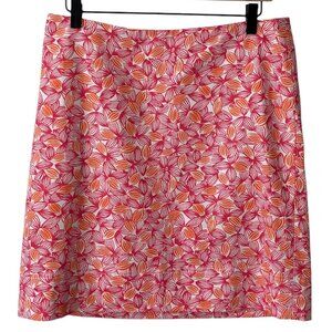 Talbots Petites Purple & Orange Floral Midi Skirt, New with Tags